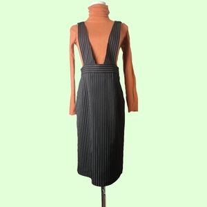 🌾 vintage striped suspender skirt by booty jeans